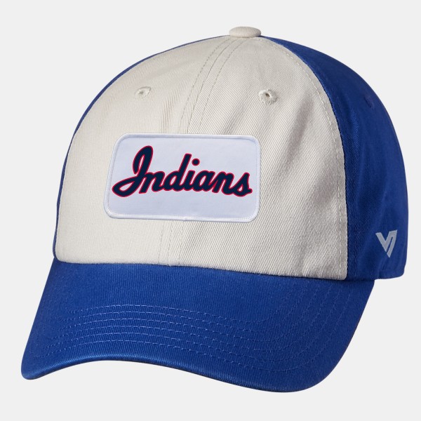 1955 Cleveland Indians Wool Blend Flexcap Rectangle Patch Hat by Vintage Brand