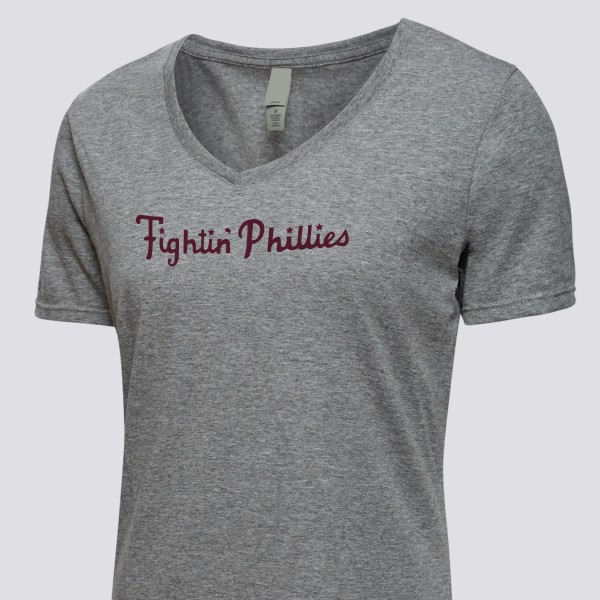 1946 Philadelphia Phillies Artwork: Women's Tri-Blend V-neck T-Shirt