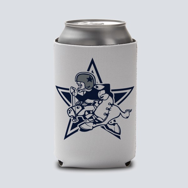 Dallas Cowboys Star Cowboys Logo Flat Can Grey Coozie