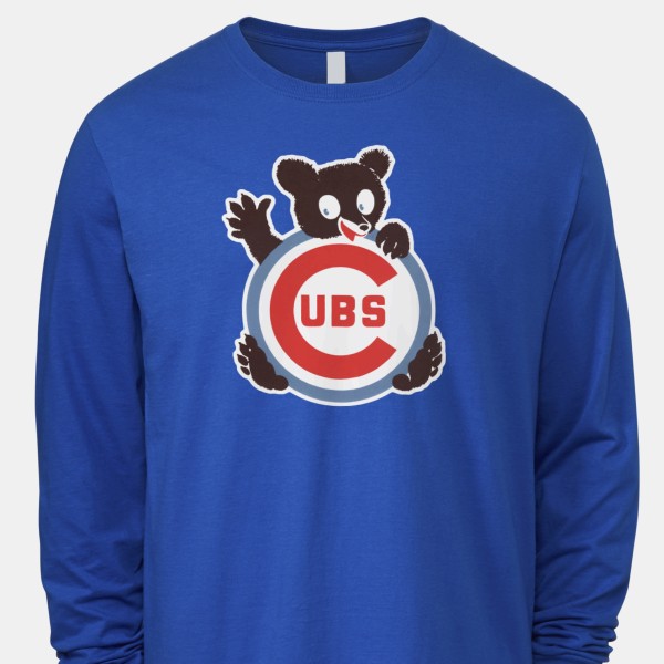 1970 Chicago Cubs Iconic Men's Long-⁠Sleeve T-⁠Shirt by Vintage Brand