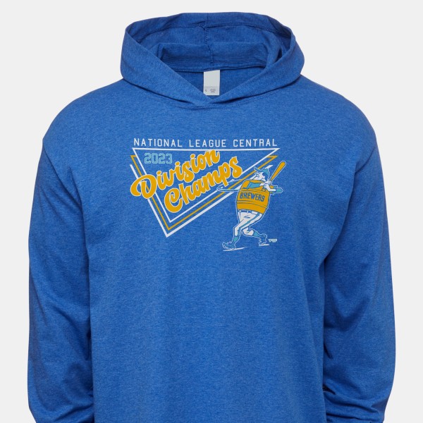 2023 Milwaukee Brewers Artwork: Men's 50/50 Blend Hooded Long Sleeve T-shirt