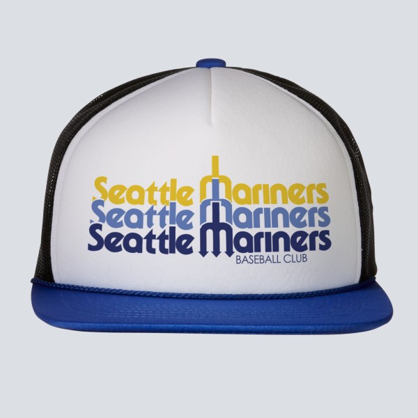 Vintage Seattle Mariners Pennant Seattle Logo MLB Blue Yellow Full Size