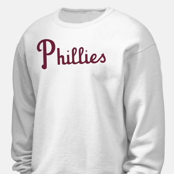 Philadelphia Phillies Stitches Button-Up Jersey - Gray/Red