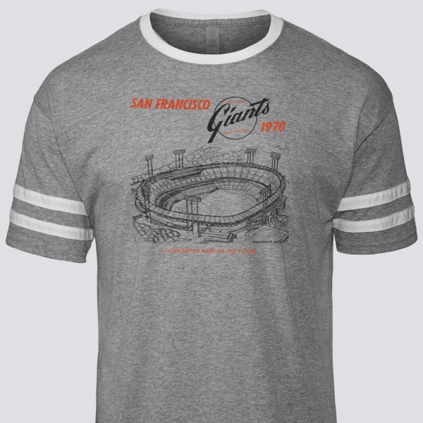 Vintage San Fransisco Giants MLB Gray Button Up Jersey Size L Short Sleeve
