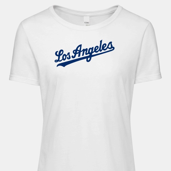1959 Los Angeles Dodgers Artwork: ICONIC® Women's 100% Cotton T-Shirt