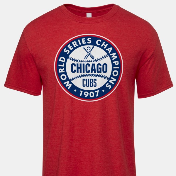 1907 Chicago Cubs Iconic Men's 60/40 Blend T-Shirt by Vintage Brand
