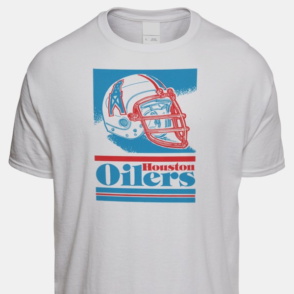 Oilers Football Helmet Retro Hoodie