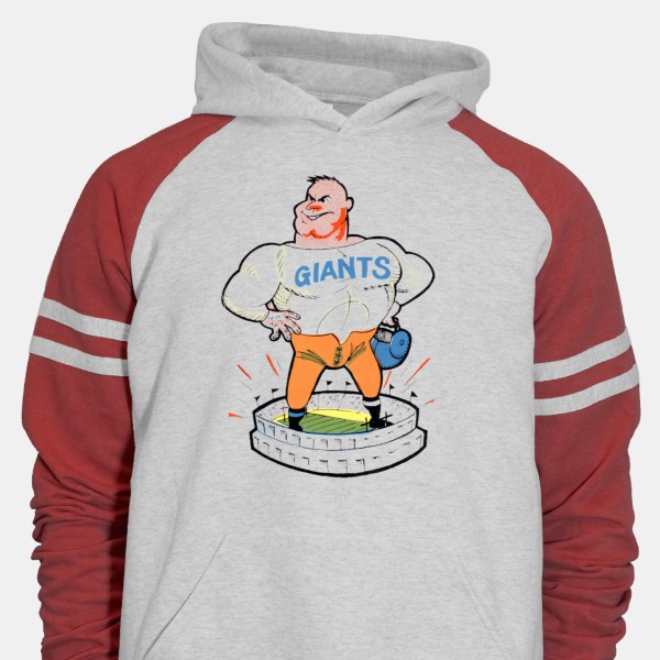 1950 New York Giants Unisex Varsity Color-⁠Block Hooded Sweatshirt by Vintage Brand
