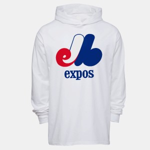 1981 Montreal Expos Men's Cotton Jersey Hooded Long Sleeve T-Shirt by Vintage Brand