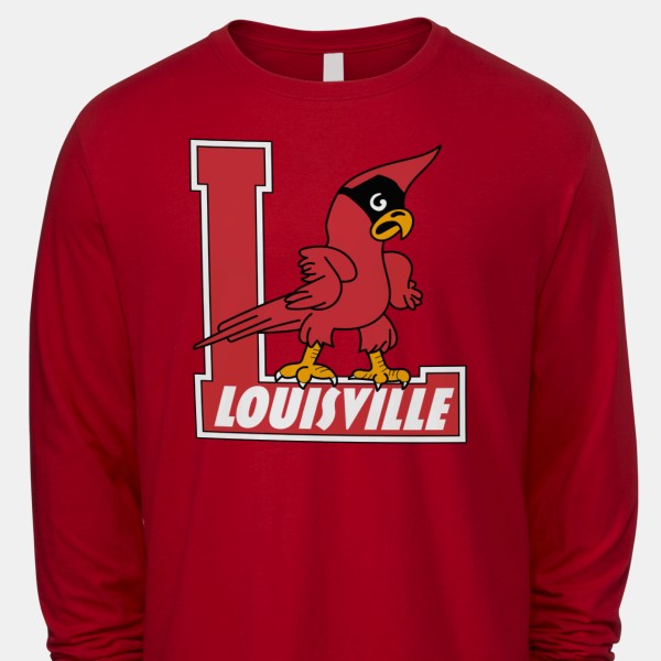 Men's Original Retro Brand Heather Black Louisville Cardinals Vintage Tri-Blend T-Shirt