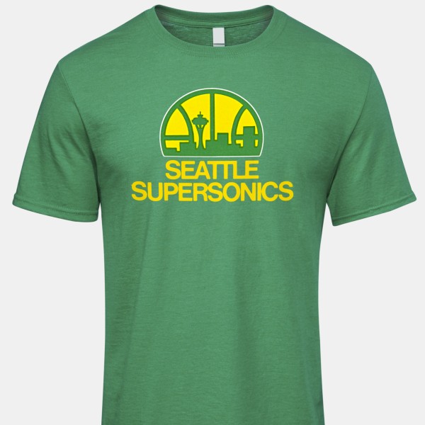 Gildan Seattle SuperSonics Logo T-Shirt White 4XL
