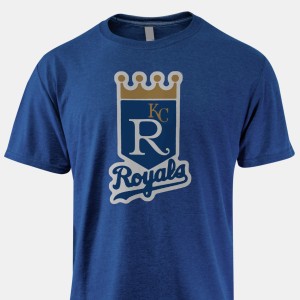 Men's Kansas City Royals Mitchell & Ness Gray Overtime Win Vintage 2.0 T- Shirt