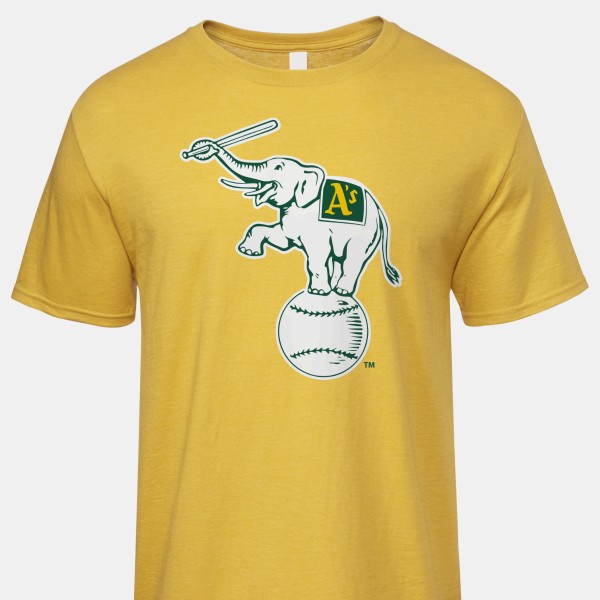1968 Oakland A's Iconic Men's 60/40 Blend T-Shirt by Vintage Brand