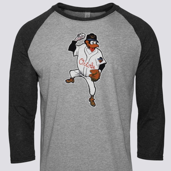 Baltimore Orioles New Era Raglan Long Sleeve T-Shirt - White/Black