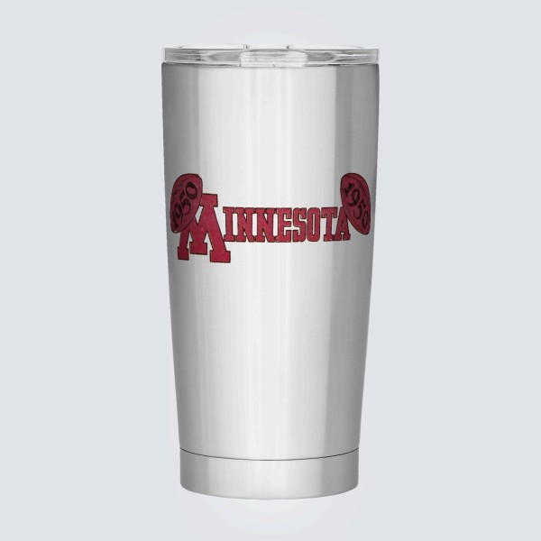 Minnesota Golden Gophers 20oz Stainless Steel Tumbler with Handle | by College Fabric Store