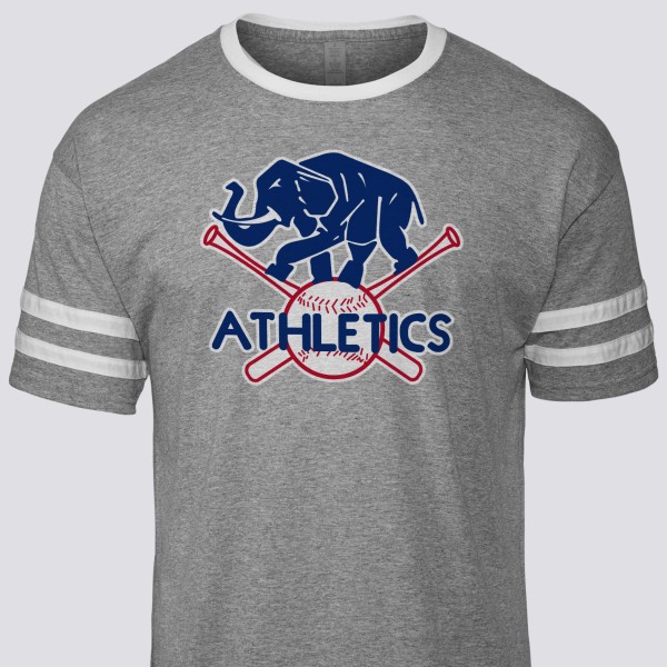 1951 Philadelphia Athletics Artwork: Men's Tri-Blend Varsity T-Shirt