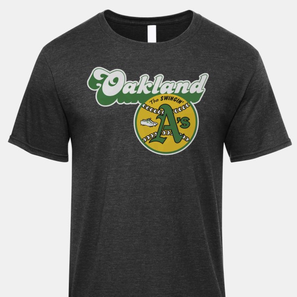 1981 Oakland A's Iconic Men's 60/40 Blend T-Shirt by Vintage Brand