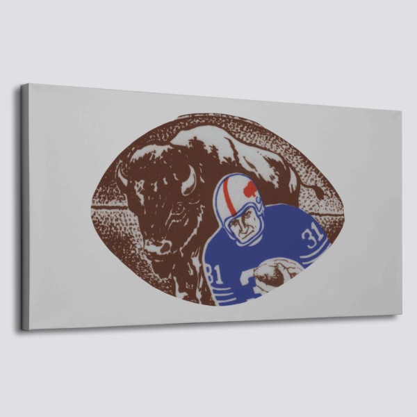 1968 Buffalo Bills Artwork: Men's Cotton Jersey Hooded Long Sleeve