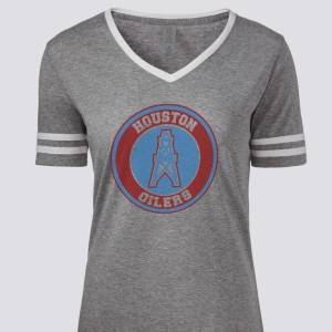 Houston Oilers Artwork: Men's Tri-Blend Varsity T-Shirt