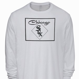 Chicago White Sox 1917 Logo Vintage Long Sleeve Tee - Grey