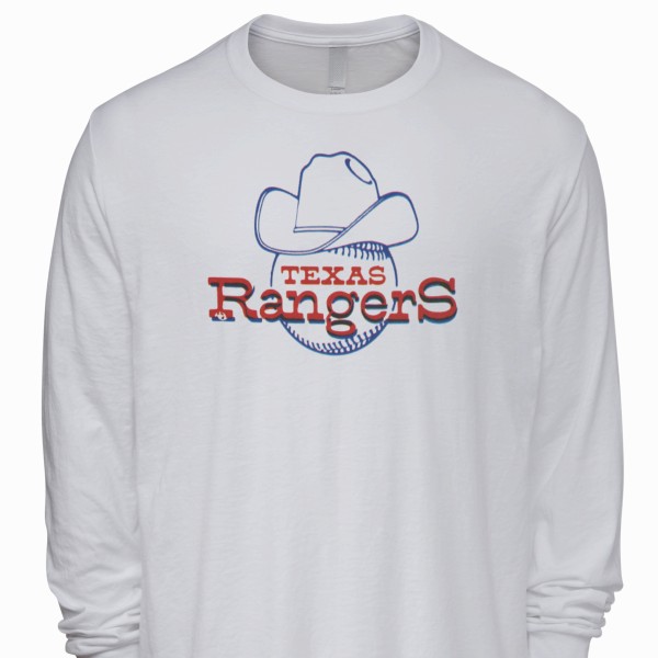 1982 Texas Rangers Artwork: Men's Premium Blend Ring-Spun Long-Sleeve  T-Shirt