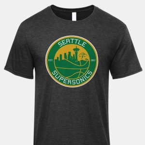 Seattle Supersonics caricature Tee shirt - M - VintageSportsGear