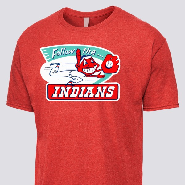 1954 Cleveland Indians Artwork: Men's Tri-Blend T-Shirt