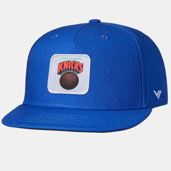 NBA NEW YORK KNICKS LOGO MESH UNISEX SNAPBACK HAT (ROYAL BLUE