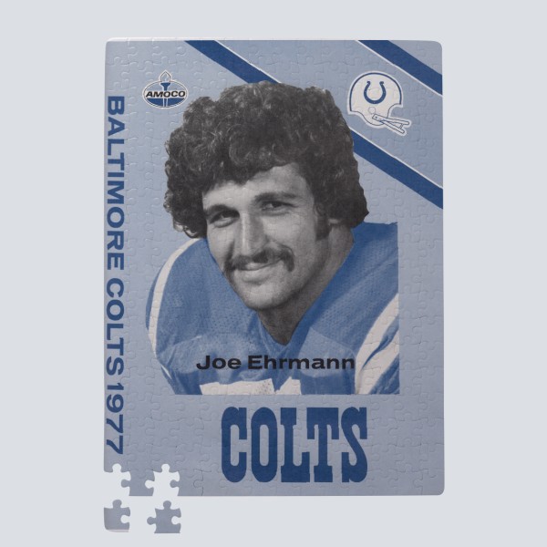 1977 Baltimore Colts Artwork: Unisex Varsity Color-⁠Block Hooded