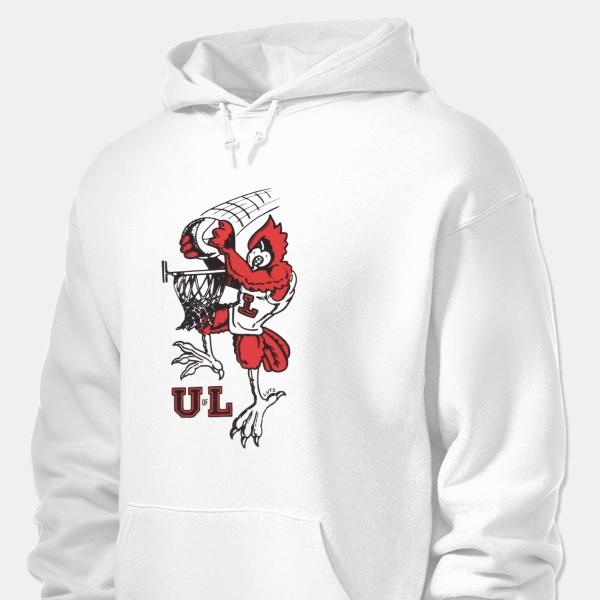 NCAA University of Louisville Cardinals Logo Hooded Red Sweatshirt