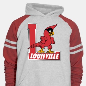Men's Homefield Heathered Red Louisville Cardinals Vintage Hoops T-Shirt