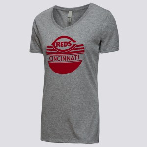 1939 Cincinnati Reds Artwork: Women's Tri-Blend V-neck T-Shirt