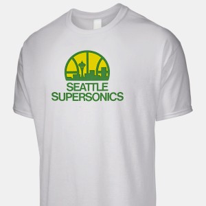 Mitchell & Ness Seattle Supersonics XL Arch Vintage T-Shirt Vintage Wh