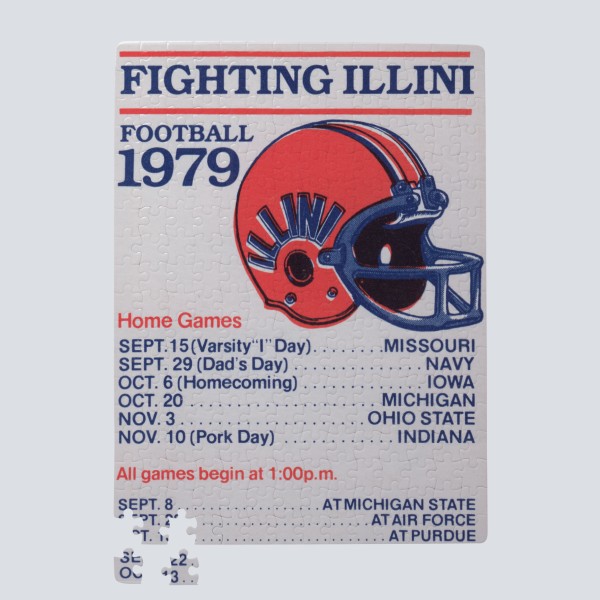 Illinois Fighting Illini 10'' x 10'' Retro Team Sign