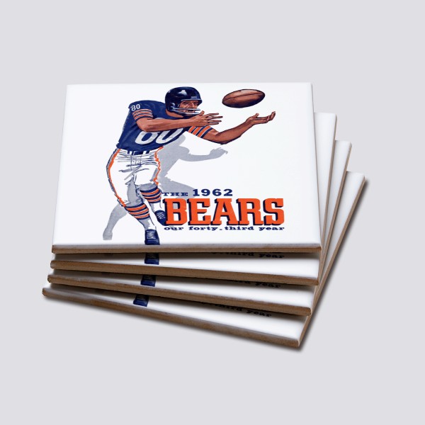 1962 Chicago Bears Artwork: Coaster