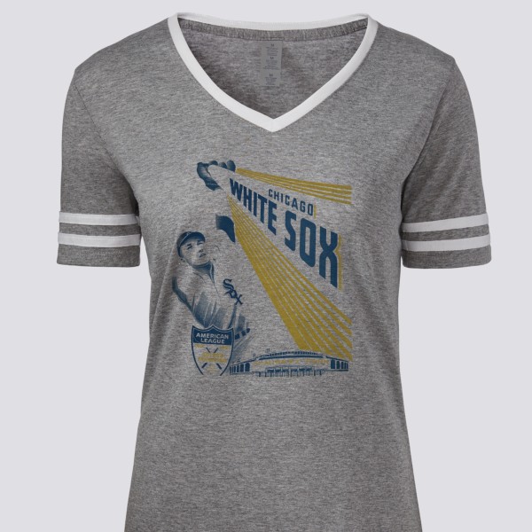 Women's White Chicago White Sox Play Calling Raglan V-Neck T-Shirt