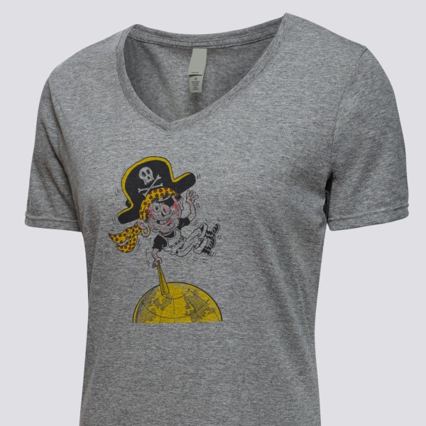 1967 Pittsburgh Pirates Artwork: Women's Tri-Blend Varsity V-neck T-Shirt