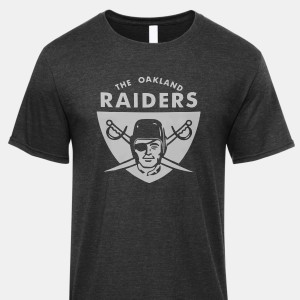Las Vegas Raiders Dad T-Shirt from Homage. | Officially Licensed Vintage NFL Apparel from Homage Pro Shop.