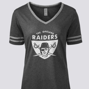 Oakland Raiders Artwork: Men's Tri-Blend Varsity T-Shirt