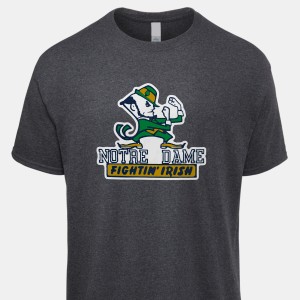Gear for Sports NCAA Mens Vintage ComfortWash Cotton T-Shirt with Old School Logo-Notre Dame Fighting Irish-White-Large 