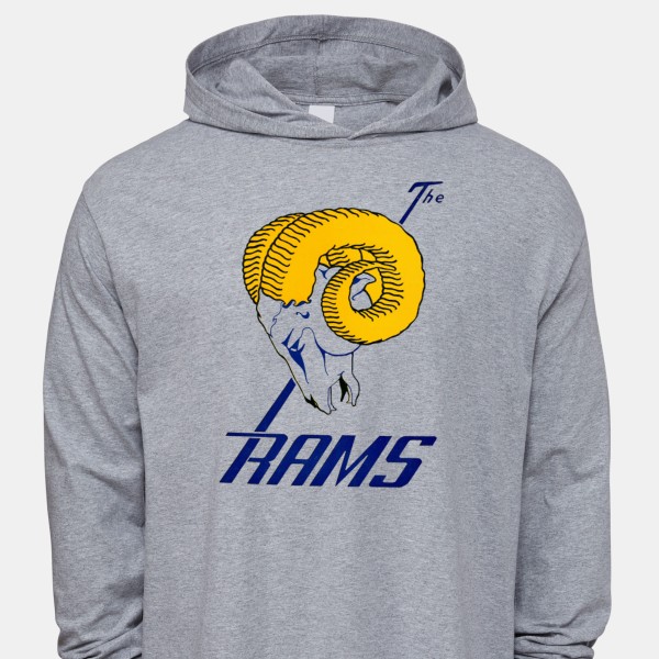 NFL Los Angeles Rams Men's Heather Long Sleeve Hooded Sweatshirt - S
