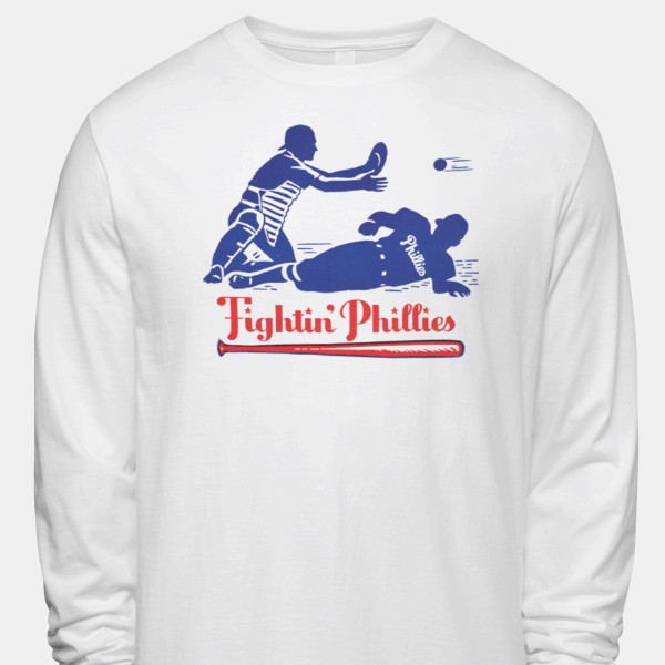 1980 Philadelphia Phillies Iconic Men's Long-⁠Sleeve T-⁠Shirt by Vintage Brand