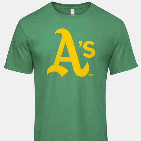 1968 Oakland A's Iconic Men's 60/40 Blend T-Shirt by Vintage Brand